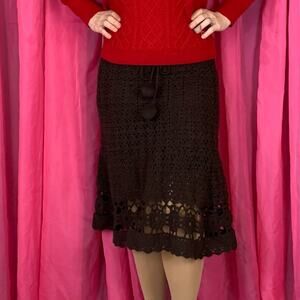 Notting Hill crochet wool trumpet skirt, 1